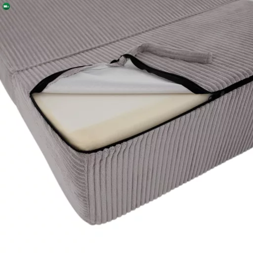 Összecsukható matrac/fotel, 2 az 1-ben, szürke, MALEN