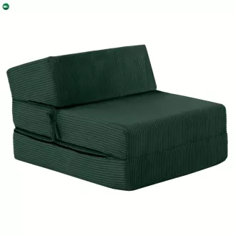 Összecsukható matrac/fotel, 2 az 1-ben, zöld, MALEN