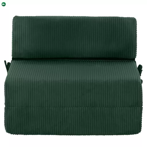 Összecsukható matrac/fotel, 2 az 1-ben, zöld, MALEN