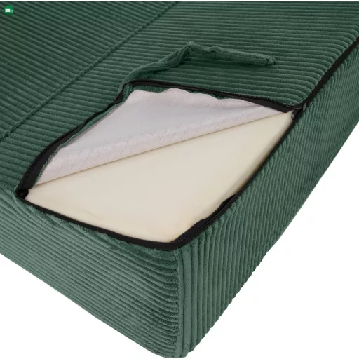 Összecsukható matrac/fotel, 2 az 1-ben, zöld, MALEN