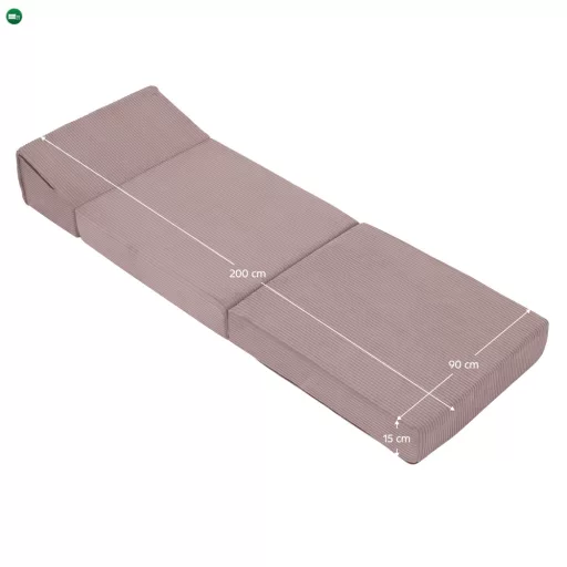 Összecsukható matrac/fotel, 2 az 1-ben, rózsaszín, MALEN
