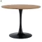 Étkezőasztal, tölgy/fekete, átmérő 110 cm, REVENTON NEW