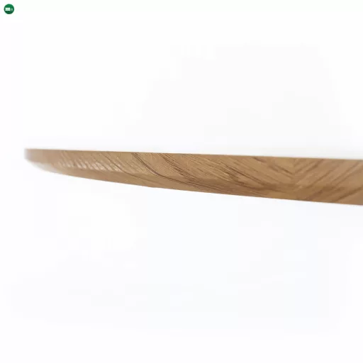 Étkezőasztal, tölgy/fekete, átmérő 110 cm, REVENTON NEW