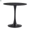 Étkezőasztal, fekete, átmérő 80 cm, REVENTON NEW