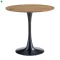 Étkezőasztal, tölgy/fekete, átmérő 80 cm, REVENTON NEW