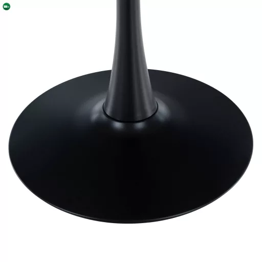 Étkezőasztal, tölgy/fekete, átmérő 80 cm, REVENTON NEW