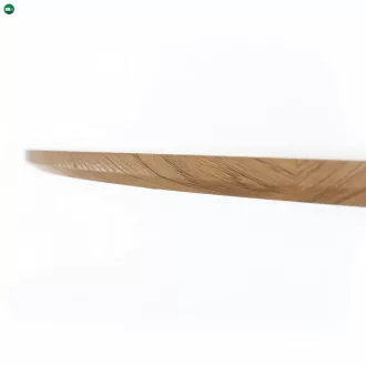 Étkezőasztal, tölgy/fekete, átmérő 80 cm, REVENTON NEW