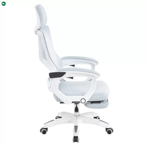 Irodai szék, világosszürke/fehér, teherbírás 150 kg, MALVIN