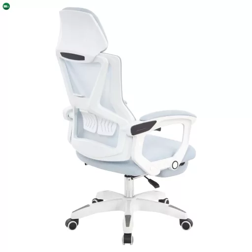 Irodai szék, világosszürke/fehér, teherbírás 150 kg, MALVIN