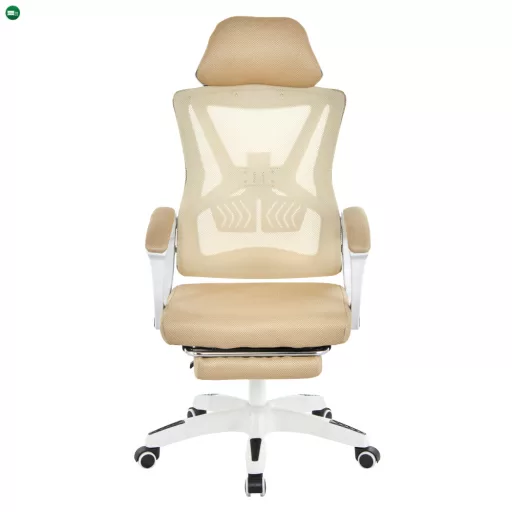 Irodai szék, bézs/fehér, teherbírás 150 kg, MALVIN