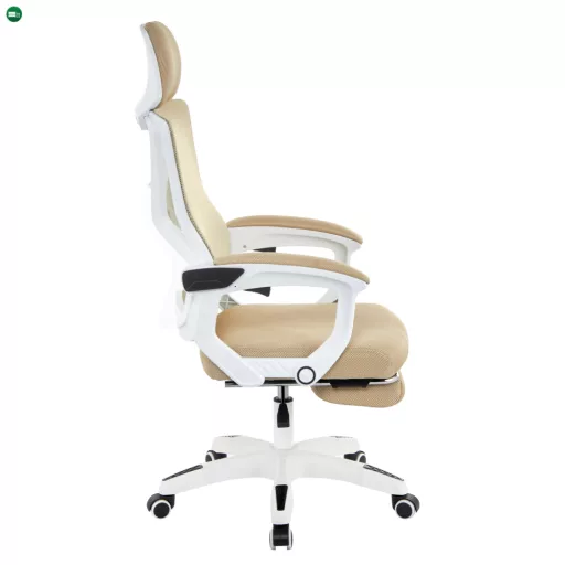 Irodai szék, bézs/fehér, teherbírás 150 kg, MALVIN