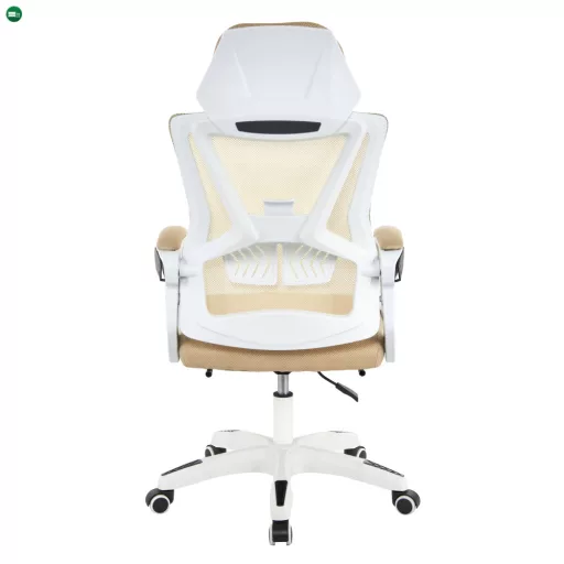 Irodai szék, bézs/fehér, teherbírás 150 kg, MALVIN