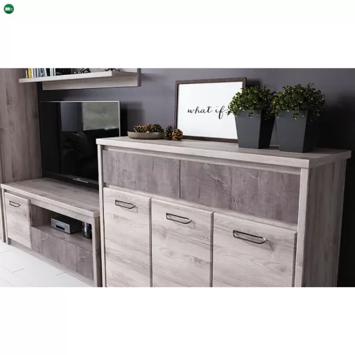 Komód 3D2S, nairobi gesztenye/onix, JESI NEW