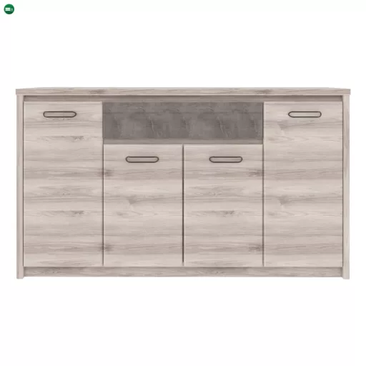 Komód 4D1S, nairobi gesztenye/onix, JESI NEW