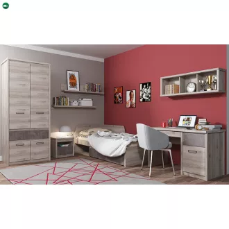 PC asztal 1D2S, nairobi gesztenye/onix, JESI NEW