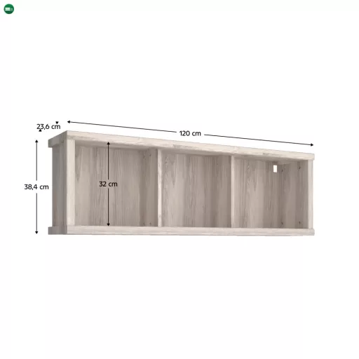 Fali polc 120, nairobi gesztenye, JESI NEW