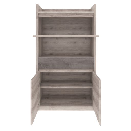 Alacsony vitrin 2D1W1S, nairobi gesztenye/onix, JESI NEW