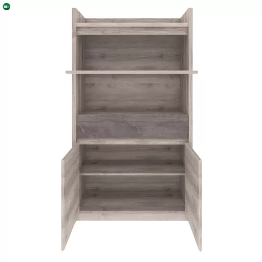 Alacsony vitrin 2D1W1S, nairobi gesztenye/onix, JESI NEW