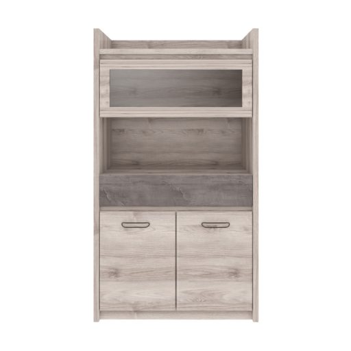 Alacsony vitrin 2D1W1S, nairobi gesztenye/onix, JESI NEW