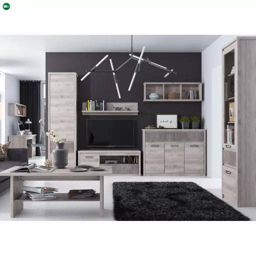 Vitrin 1D1W1S, nairobi gesztenye/onix, JESI NEW