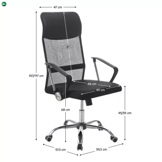 Irodai fotel, fekete, TC3-973M 5 NEW