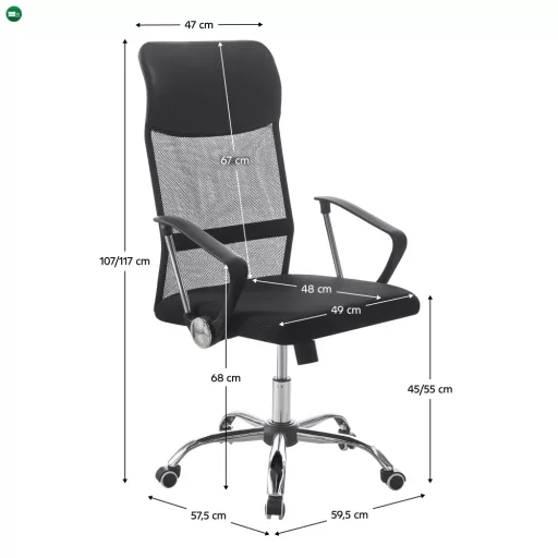 Irodai fotel, fekete, TC3-973M 5 NEW