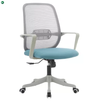 Irodai szék, szürke/kék, DERVIN