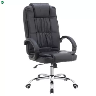 Irodai szék, fekete ekobőr, MADOX NEW