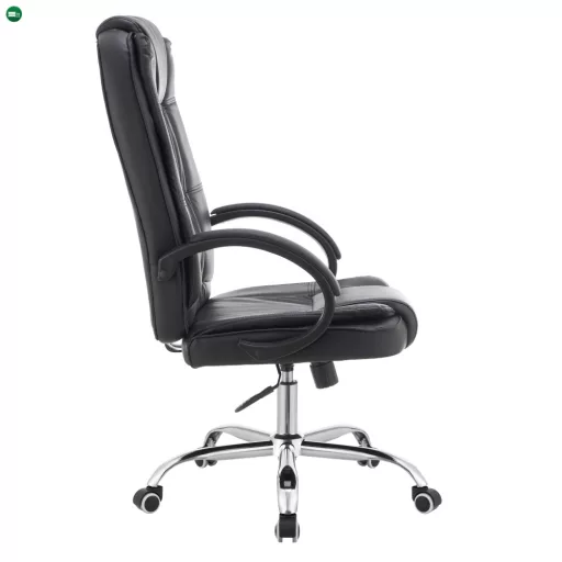 Irodai szék, fekete ekobőr, MADOX NEW