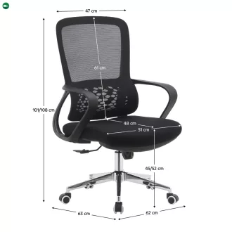 Irodai szék, fekete, FOSTER TYP 2