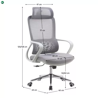 Irodai szék, szürke, FOSTER TYP 1