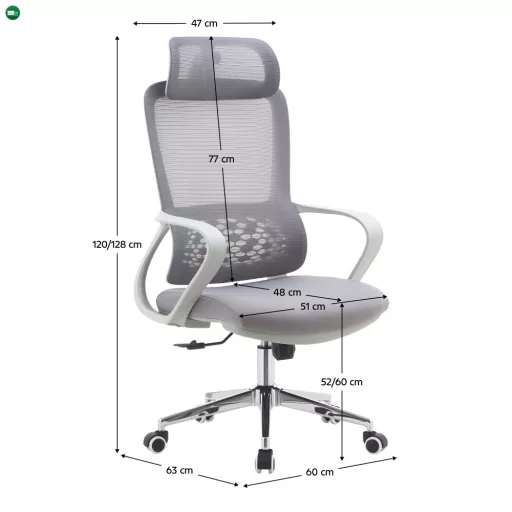 Irodai szék, szürke, FOSTER TYP 1