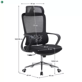 Irodai szék, fekete, FOSTER TYP 1