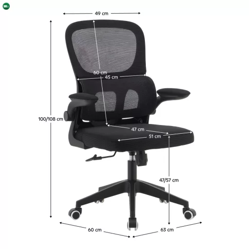 Irodai szék, fekete, RAKIN