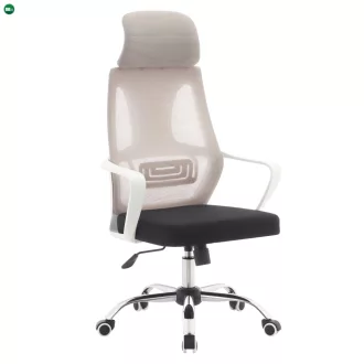 Irodai szék, szürke/fekete/fehér, TAXIS 2 NEW