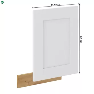   Ajtó mosogatógéphez, fehér/artisan tölgy, LULA ZM 570x446