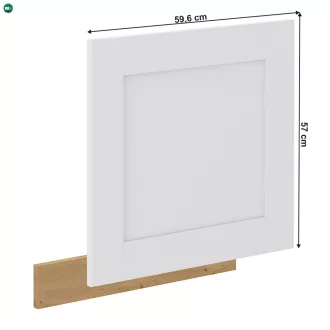   Ajtó mosogatógéphez, fehér/artisan tölgy, LULA ZM 570x596