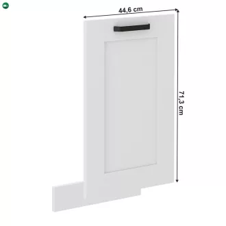 Ajtó mosogatógéphez, fehér/fehér, LULA ZM 713x446