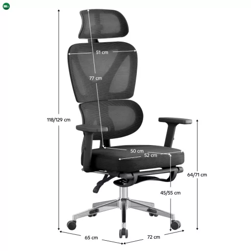 Irodai szék, fekete/króm, DEMOS