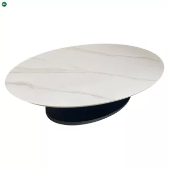 Dohányzóasztal, márvány imitáció/fekete, AXEN