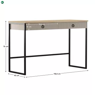  Fésülködőasztal, szürkésbarna Taupe/silverjack tölgy, DOMCA 2S