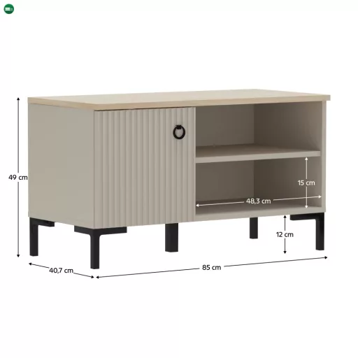 Cipősszekrény, szürkésbarna Taupe/silverjack tölgy, DOMCA 1D