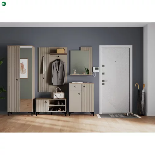 Tükör 65, szürkésbarna Taupe/silverjack tölgy, DOMCA