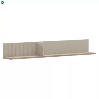 Fali polc 135, szürkésbarna Taupe/silverjack tölgy, DOMCA