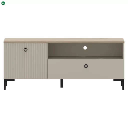 TV-állvány, szürkésbarna Taupe/silverjack tölgy, DOMCA 1K1S