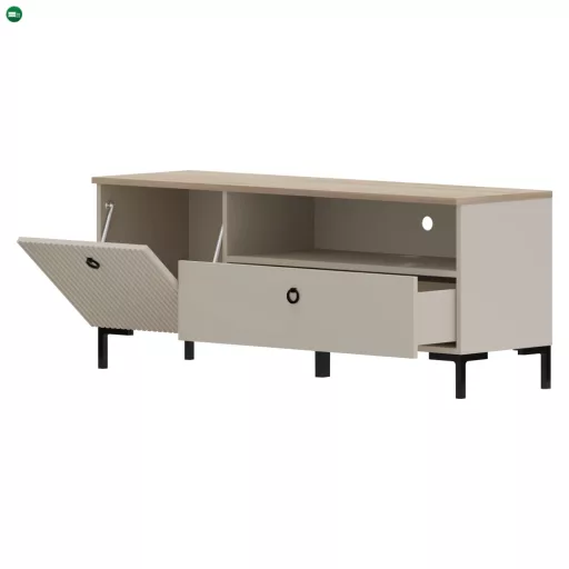 TV-állvány, szürkésbarna Taupe/silverjack tölgy, DOMCA 1K1S