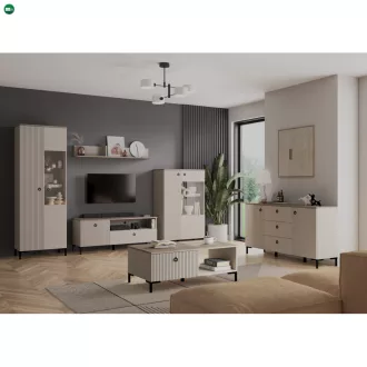   TV-állvány, szürkésbarna Taupe/silverjack tölgy, DOMCA 1K1S
