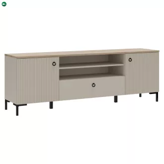   TV-állvány, szürkésbarna Taupe/silverjack tölgy, DOMCA 2D1S