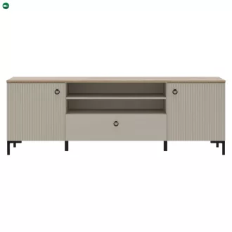   TV-állvány, szürkésbarna Taupe/silverjack tölgy, DOMCA 2D1S