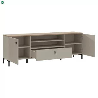   TV-állvány, szürkésbarna Taupe/silverjack tölgy, DOMCA 2D1S